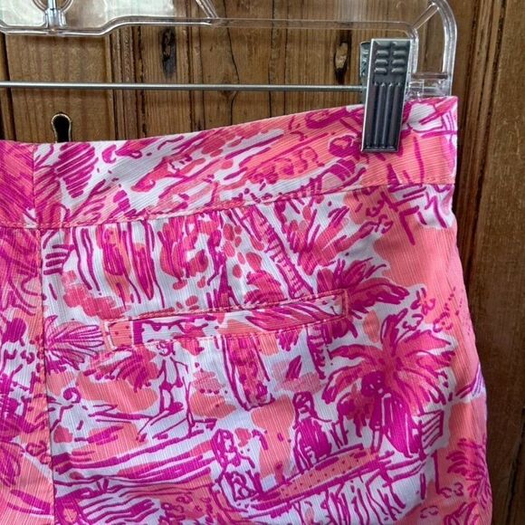 Lilly Pulitzer 0 Shorts Pink Tropical The Buttercup Shorty Scallop Rule Breakers - Picture 9 of 12